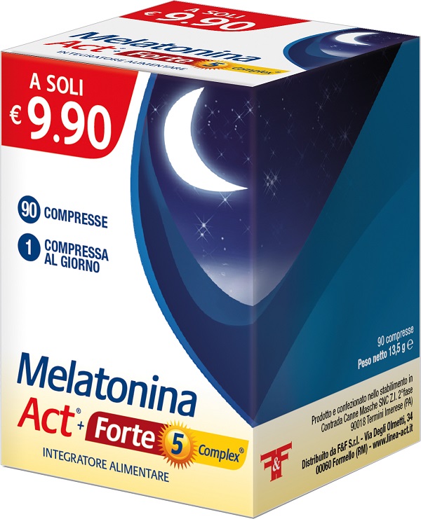 MELATONINA ACT+FORTE 5 COMPLEX 90 COMPRESSE - Farmaciacarpediem.it