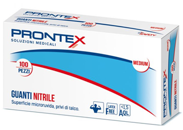 PRONTEX GUANTO IN NITRILE SENZA POLVERE GRANDE 8/9 100 PEZZI - Farmaciacarpediem.it