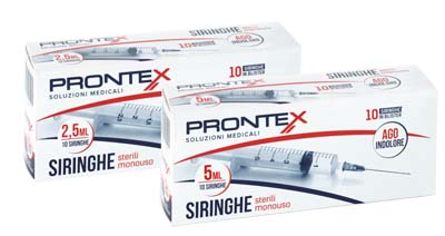 SIRINGA PRONTEX 5 ML AGO IND 10 PEZZI - Farmaciacarpediem.it