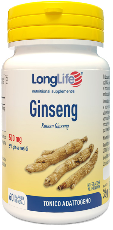LONGLIFE GINSENG 5% 60 CAPSULE VEGETALI - Farmaciacarpediem.it