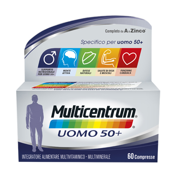 MULTICENTRUM UOMO 50+ 60 COMPRESSE - Farmaciacarpediem.it