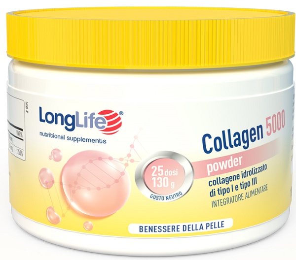 LONGLIFE COLLAGEN 5000 POWDER 130 G - Farmaciacarpediem.it