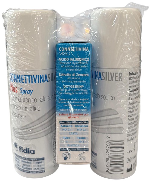 CONNETTIVINASILVER PLUS BIPACK SPRAY 50 ML + CONNETTIVINAVISO CREMA 50 ML CAMPIONE - Farmaciacarpediem.it
