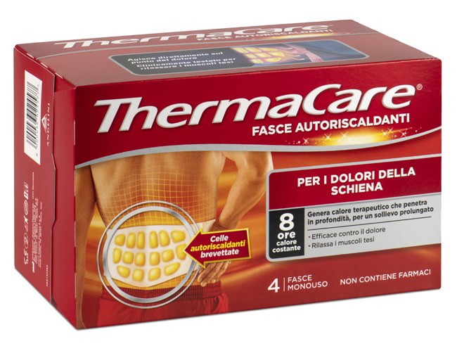 FASCIA AUTORISCALDANTE A CALORE TERAPEUTICO THERMACARE SCHIENA 4 PEZZI - Farmaciacarpediem.it