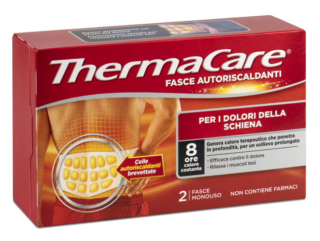 FASCIA AUTORISCALDANTE A CALORE TERAPEUTICO THERMACARE SCHIENA 2 PEZZI - Farmaciacarpediem.it
