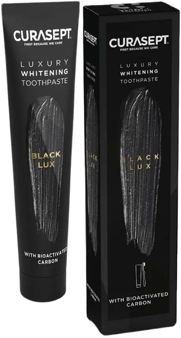 CURASEPT BLACK LUXURY WHITENING DENTIFRICIO 75 ML - Farmaciacarpediem.it