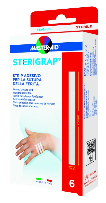 MASTER-AID STERIGRAP STRIP ADESIVO SUTURA FERITE 75X6 MM 6 PEZZI - Farmaciacarpediem.it
