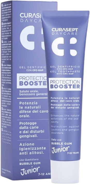 CURASEPT DAYCARE DENTIFRICIO PROTECTION BOOSTER JUNIOR 50 ML - Farmaciacarpediem.it